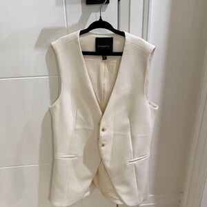 Dynamite Cream Tailored Double-Breasted Vest